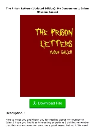 ❤️get (⚡️pdf⚡️) download The Prison Letters (Updated Edition): My Conversion t