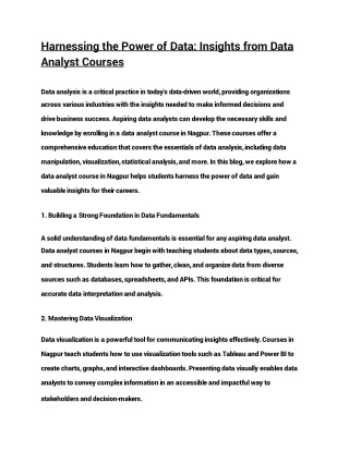 harnessing the power of data insights from data