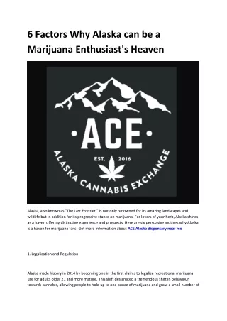 6 factors why alaska can be a marijuana