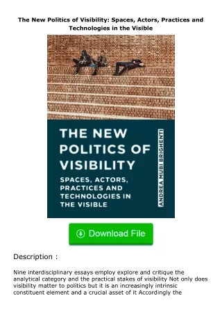 full✔download️⚡(pdf) The New Politics of Visibility: Spaces, Actors, Practices