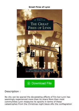 Pdf⚡(read✔online) Great Fires of Lynn