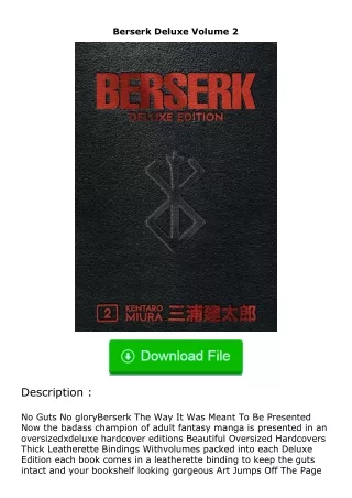 download⚡[PDF]❤ Berserk Deluxe Volume 2