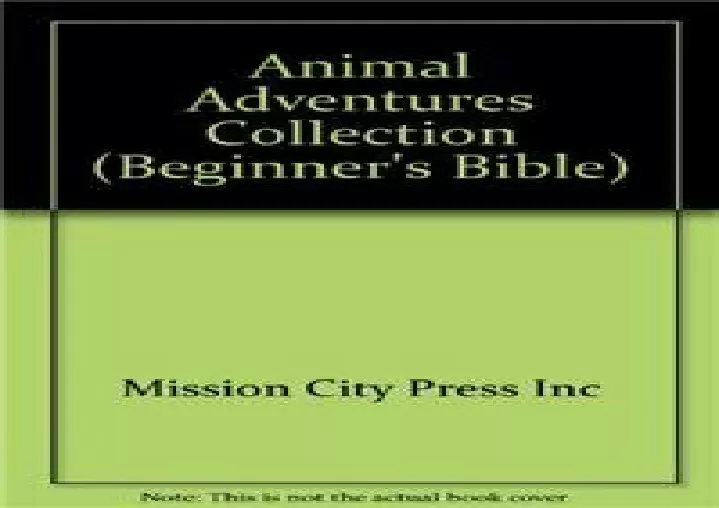 animal adventures collection beginner s bible