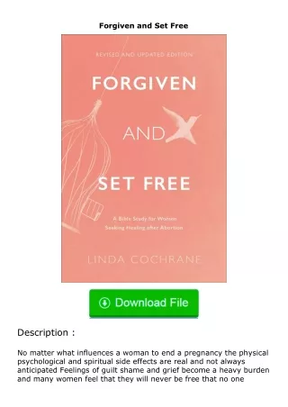 Download⚡ Forgiven and Set Free