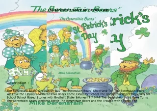 Download⚡️PDF❤️ The Berenstain Bears' St. Patrick's Day