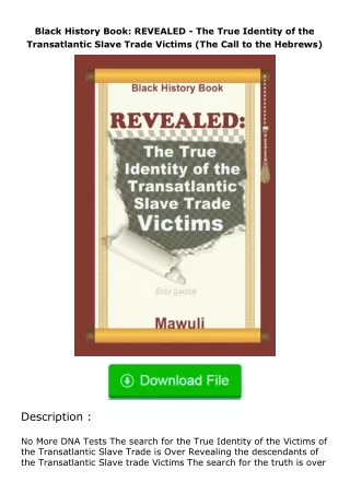 ❤️get (⚡️pdf⚡️) download Black History Book: REVEALED - The True Identity of t