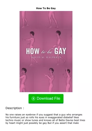 download⚡[PDF]❤ How To Be Gay