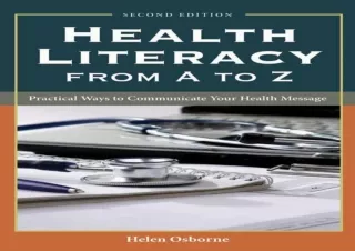 get [PDF] Download Health Literacy From A to Z: Practical Ways to