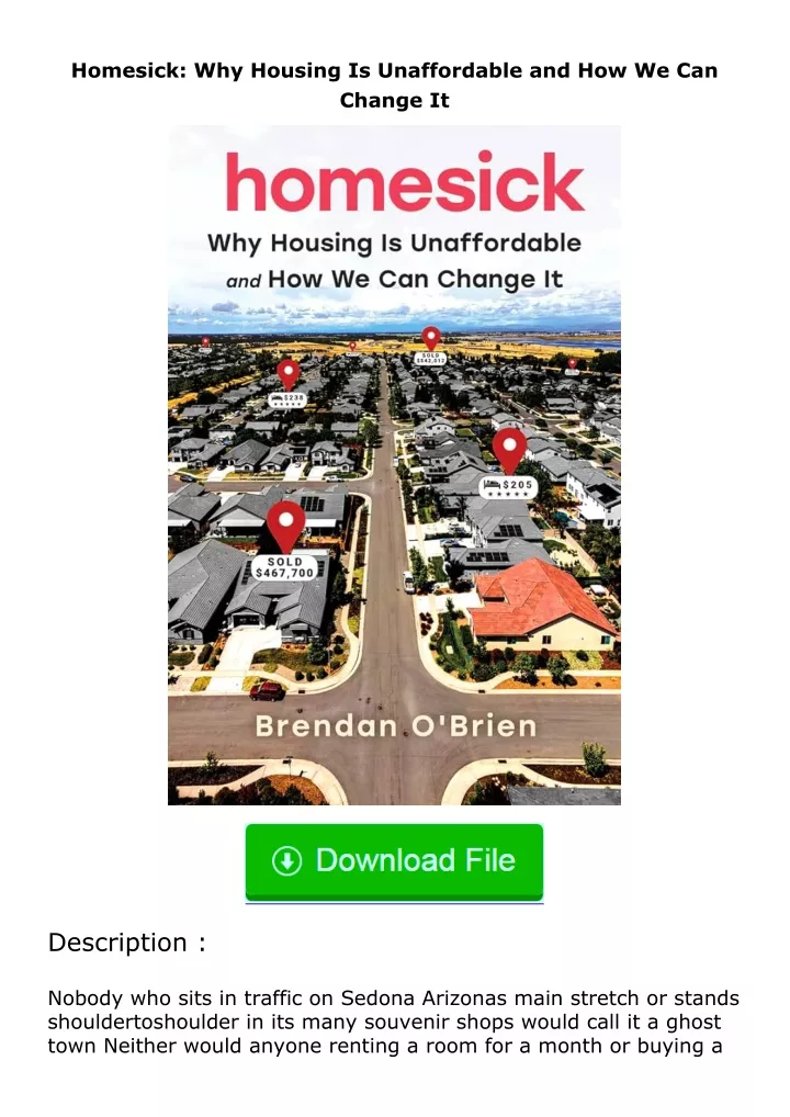 PPT - PDF Download Homesick: Why Housing Is Unaffordable and How We Can ...