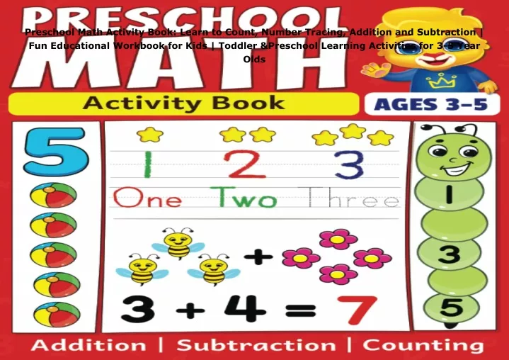 preschool math activity book learn to count