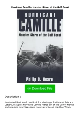 free read (✔️pdf❤️) Hurricane Camille: Monster Storm of the Gulf Coast