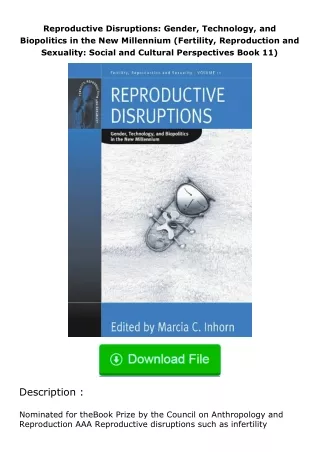 [PDF]❤READ⚡ Reproductive Disruptions: Gender, Technology, and Biopolitics in t