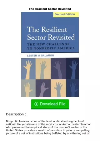 pdf❤(download)⚡ The Resilient Sector Revisited