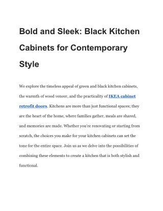 Bold and Sleek_ Black Kitchen Cabinets for Contemporary Style