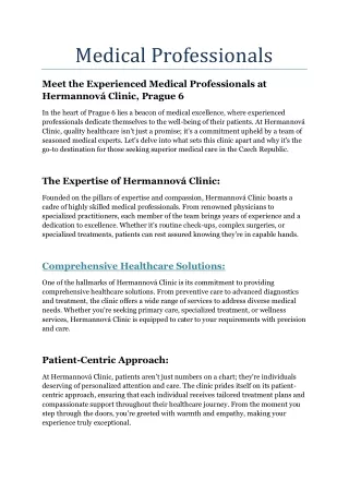 medical professionals