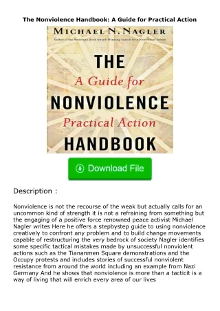 ❤PDF⚡ The Nonviolence Handbook: A Guide for Practical Action