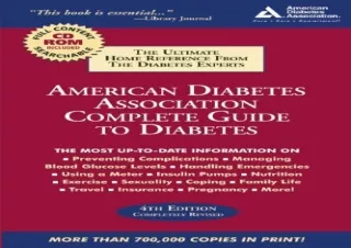 [PDF READ ONLINE]  American Diabetes Association Complete Guide t