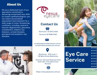 Nexus Eye Care - Eye Specialists Norwest