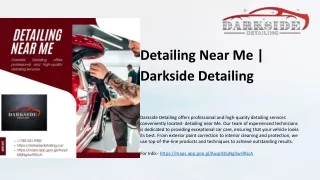 Detailing Near Me | Darkside Detailing