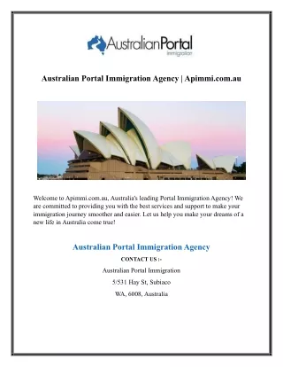 Australian Portal Immigration Agency Apimmi.com