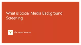 What is Social Media Background Screening