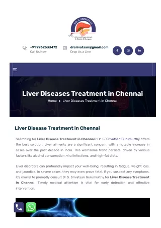 Liver Diseases Treatment in Chennai