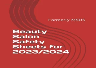 [PDF] DOWNLOAD  Beauty Salon Safety Sheets for 2023 / 2024: Forme