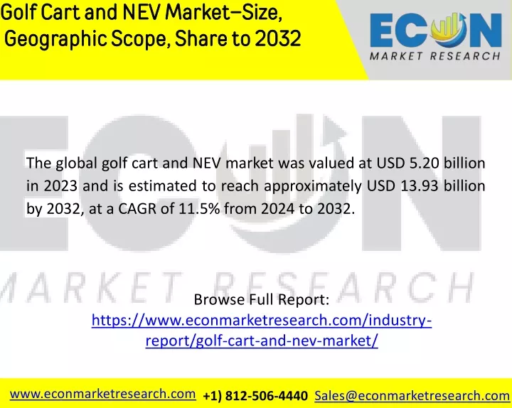 golf cart and nev market size geographic scope