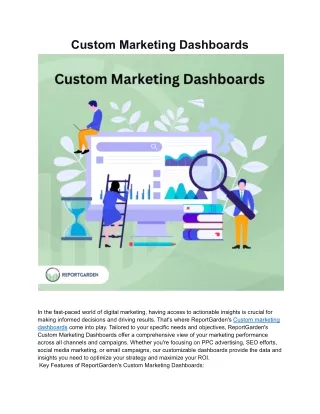 Custom Marketing Dashboards