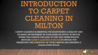 Introduction To Carpet Cleaning In Milton