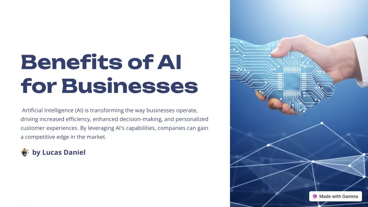 benefits of ai for businesses