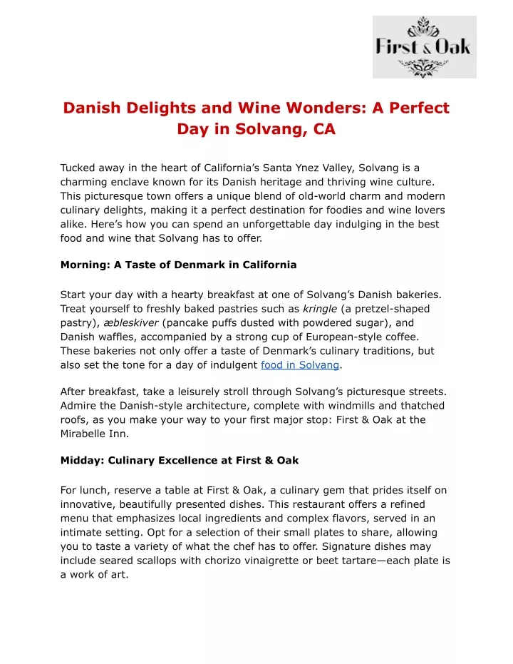 danish delights and wine wonders a perfect