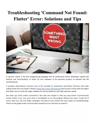 Troubleshooting 'Command Not Found' Error | Solutions & Tips