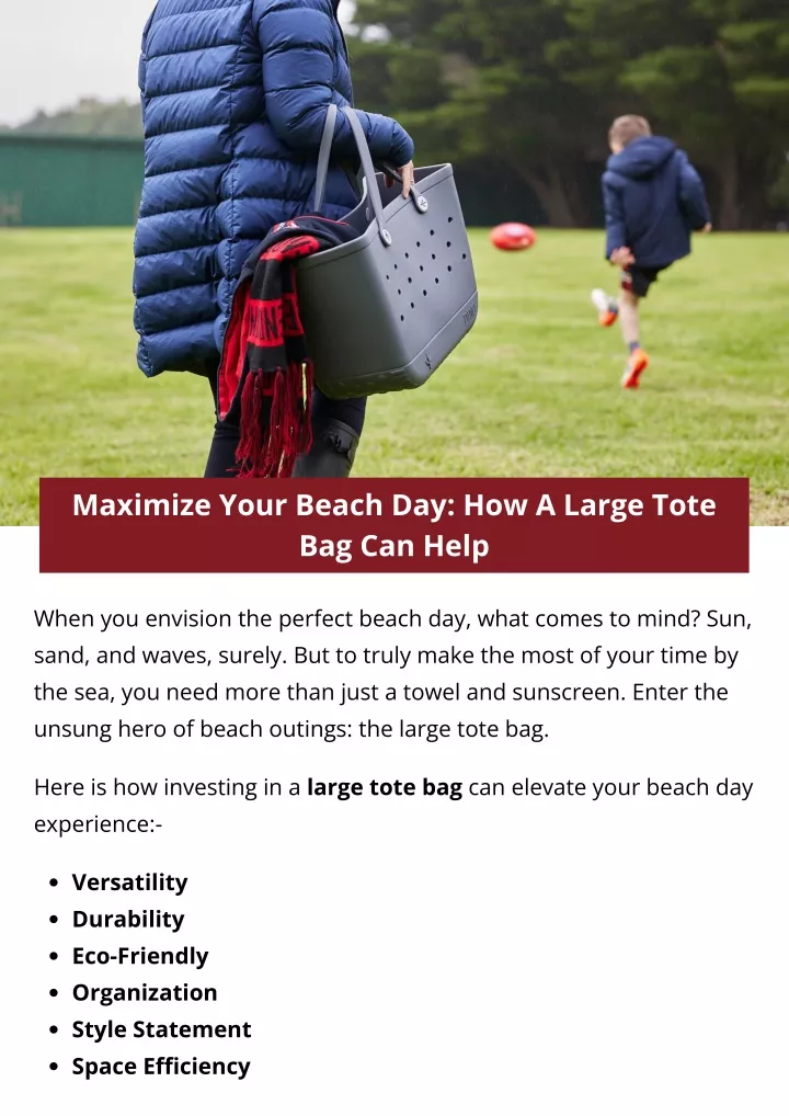 maximize your beach day how a large tote