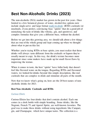 best non alcoholic drinks 2023