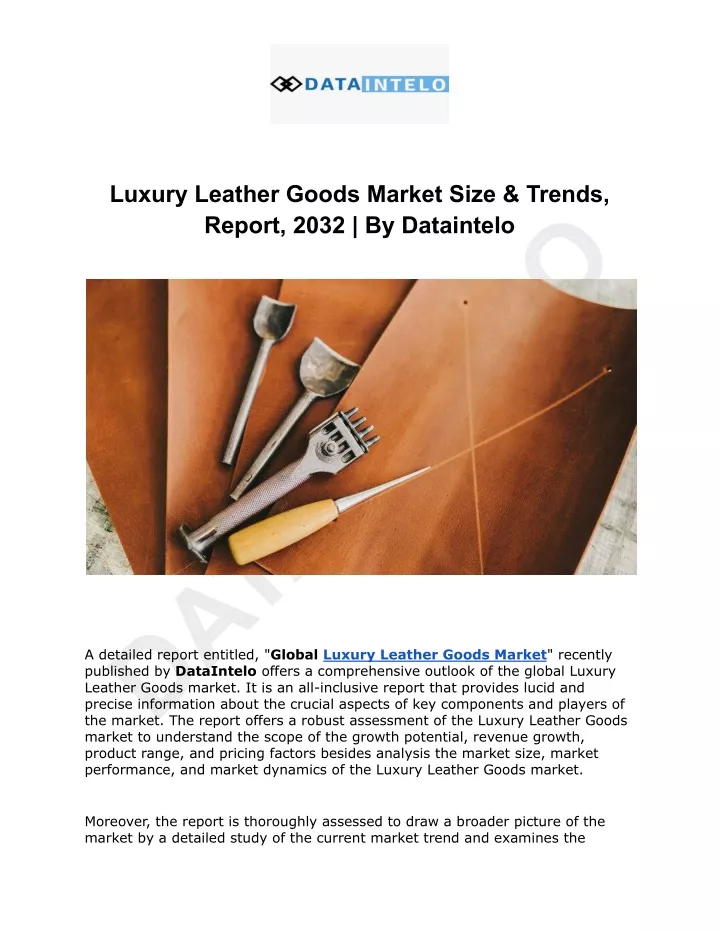 luxury leather goods market size trends report