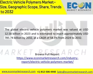 electric vehicle polymers market size geographic