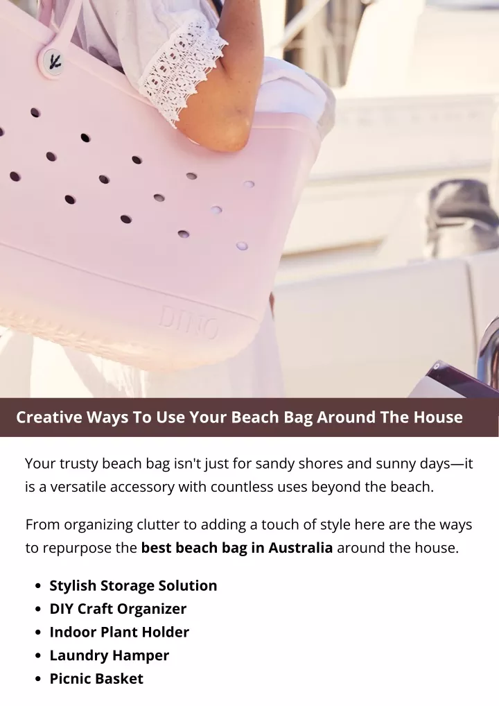 creative ways to use your beach bag around