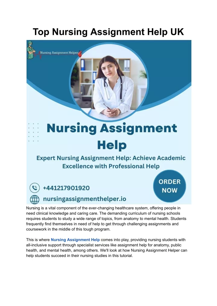 top nursing assignment help uk