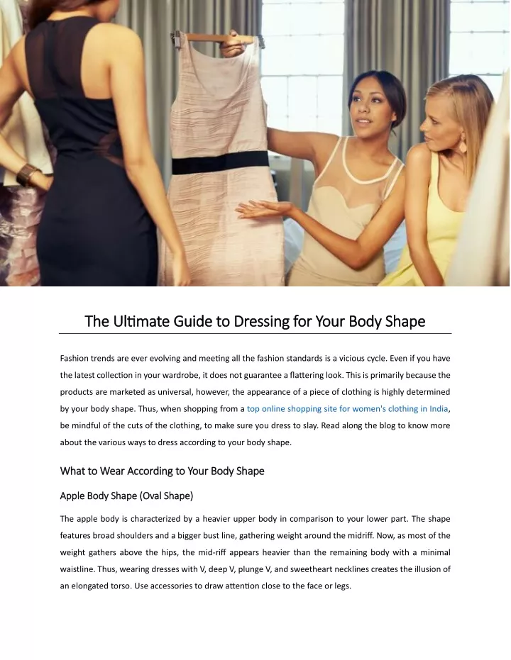 the ultimate guide to dressing for your body
