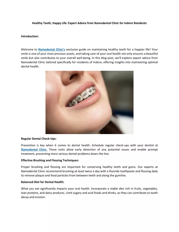 healthy teeth happy life expert advice from