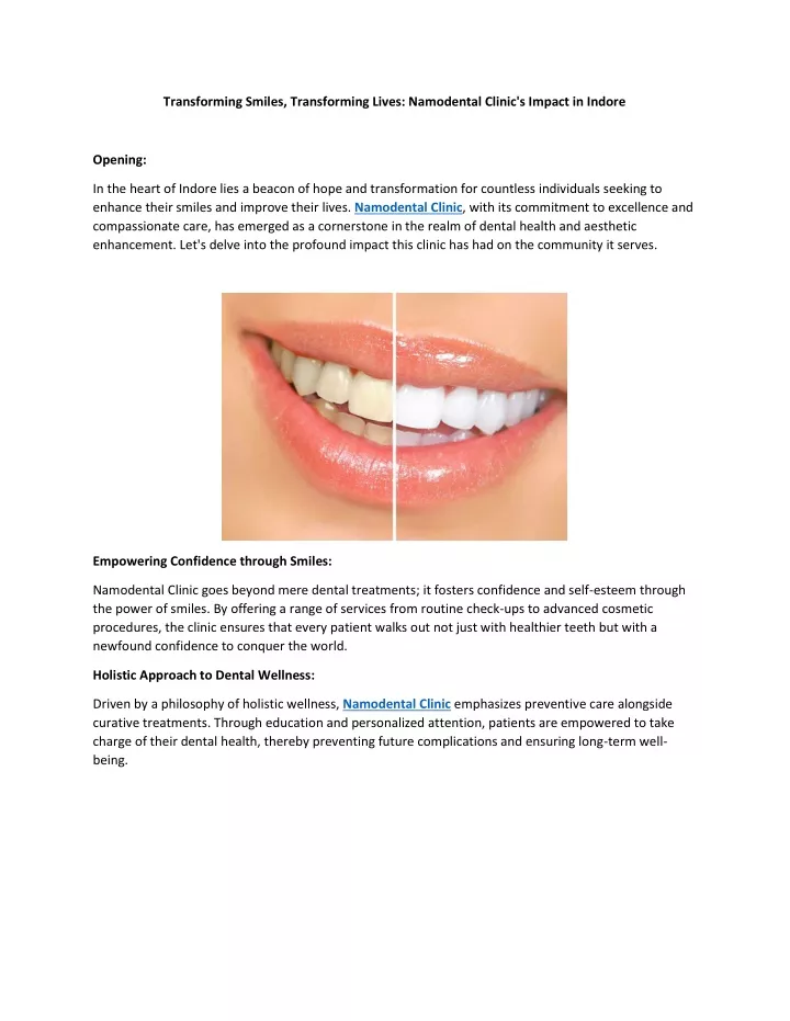 transforming smiles transforming lives namodental