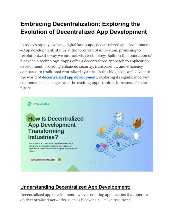 embracing decentralization exploring