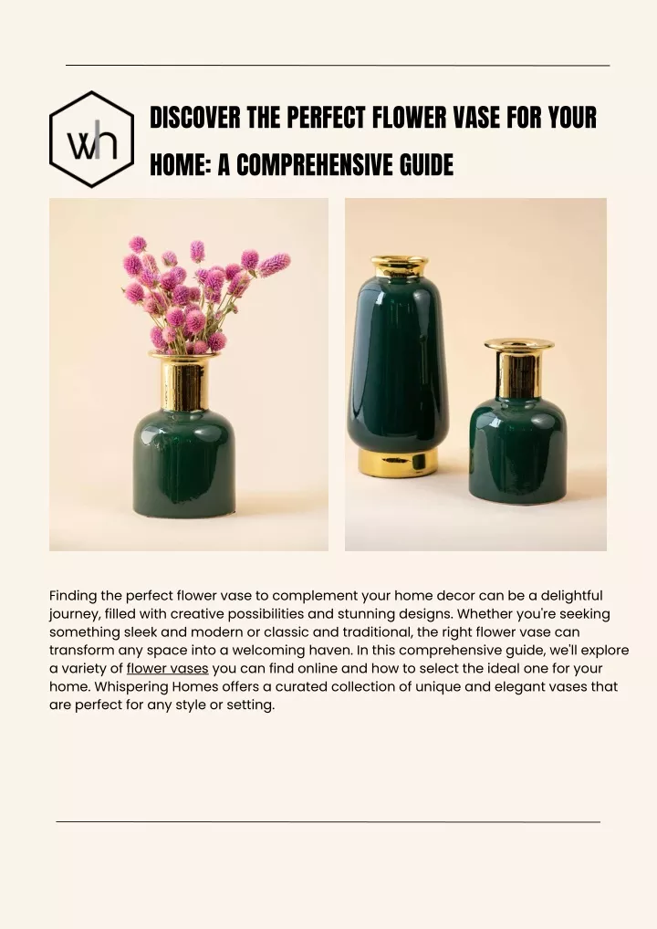 discover the perfect flower vase for your home