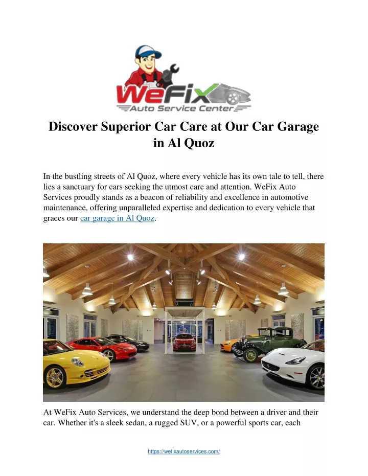 discover superior car care at our car garage