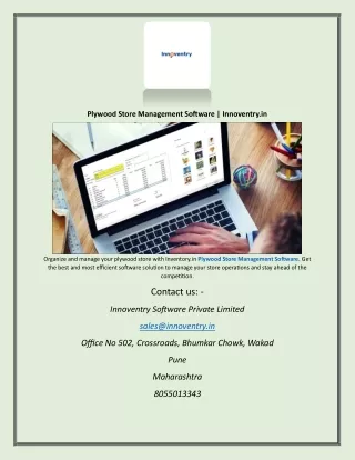 Plywood Store Management Software | Innoventry.in