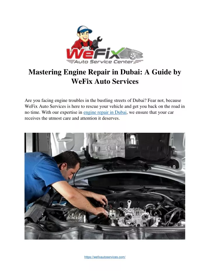 mastering engine repair in dubai a guide by wefix