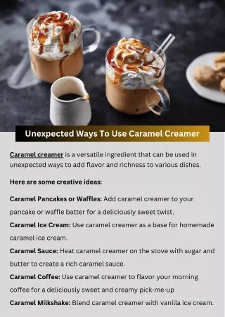 Unexpected Ways To Use Caramel Creamer