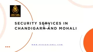 Security Services in Chandigarh and Mohali