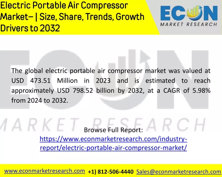 electric portable air compressor market size